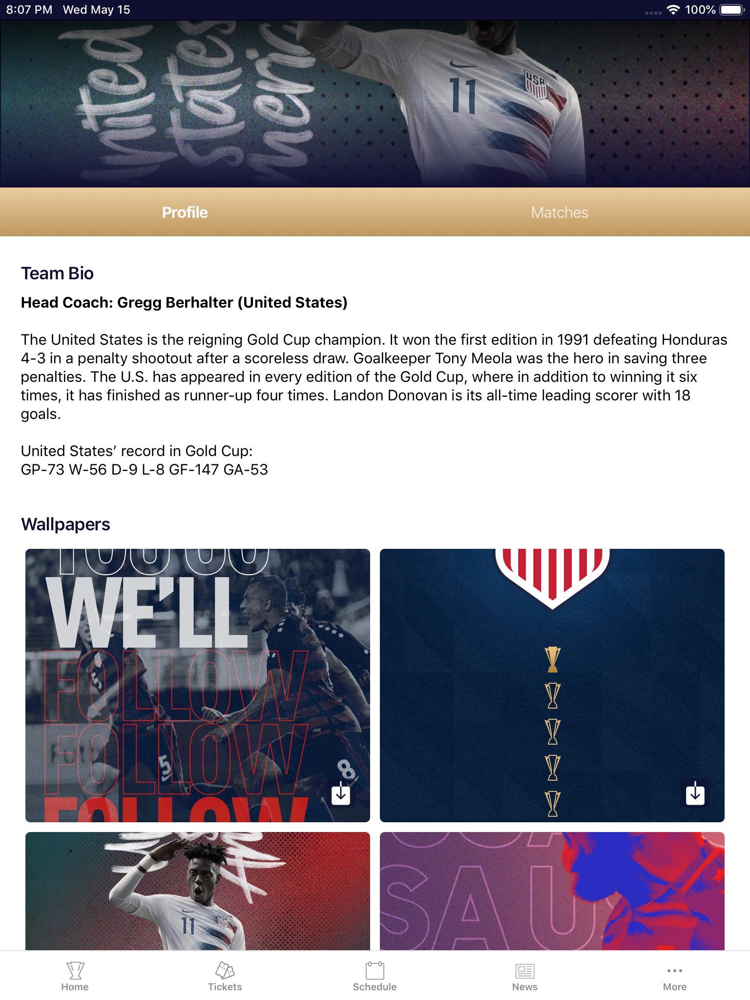 Concacaf Gold Cup Official App screenshot 4