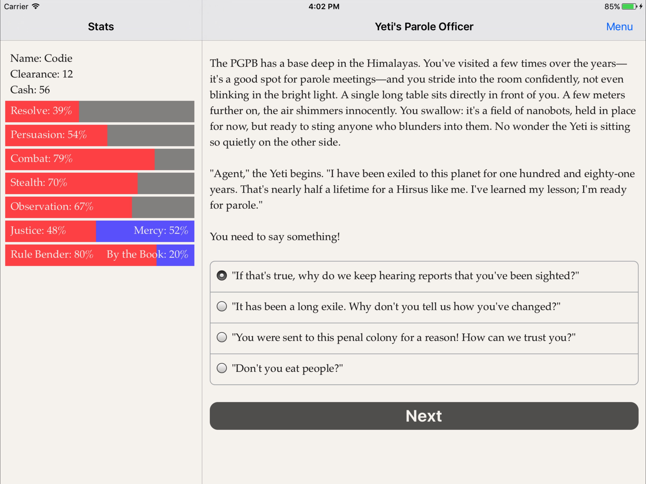 Yeti's Parole Officer screenshot 4