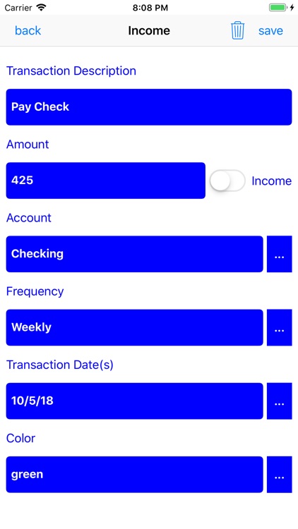 SRFG Simple Budget Tracker