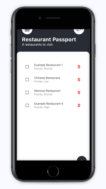 Restaurant Passport To-do List