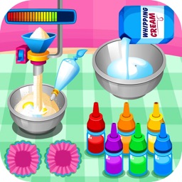 Cooking colorful cupcakes game