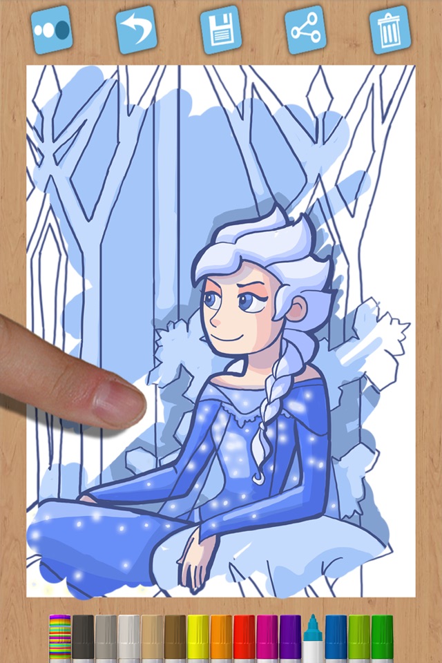 Pintar princesas del hielo screenshot 2