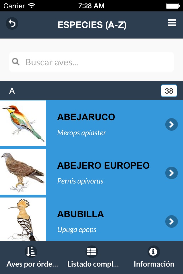 Birding in Extremadura APP screenshot 3