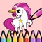 If you love Unicorns and enjoy coloring pages, this will be definitely your favorite game