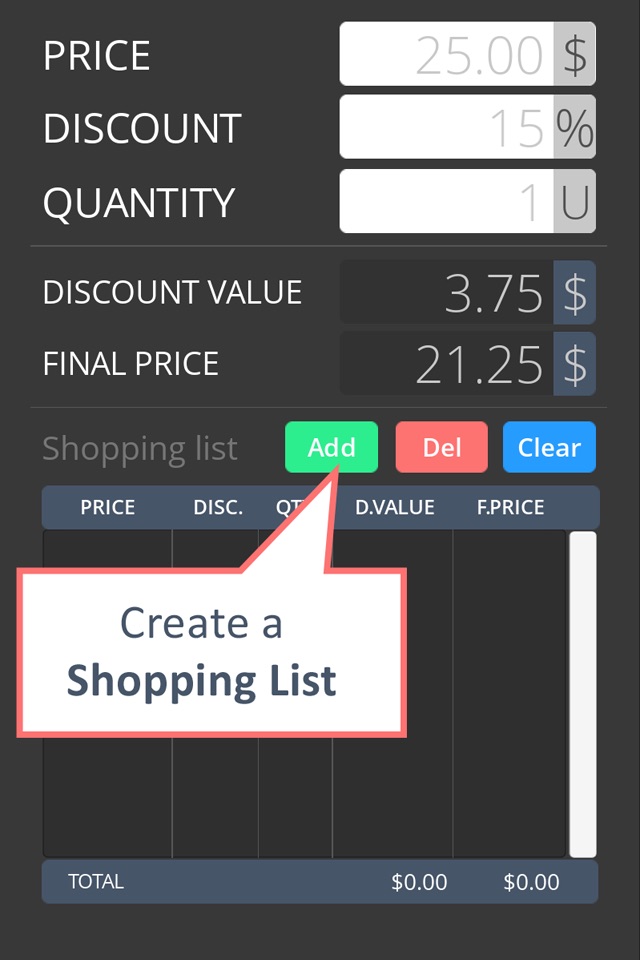 Discount Calculator with List screenshot 4