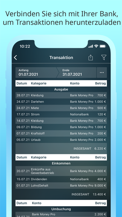 Money Pro: Ausgaben Manager app screenshot 6 by iBear LLC - appdatabase.net