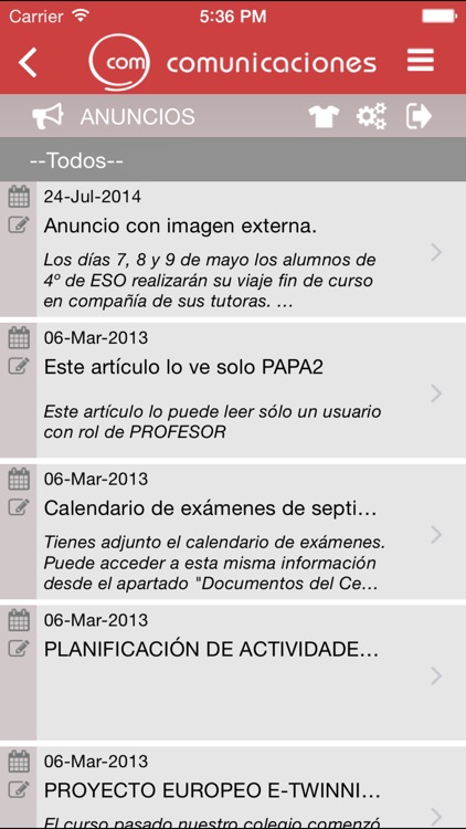 Comunicación Familia - Escuela screenshot-4