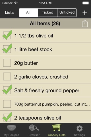 Oregano Recipe Manager for iPhone screenshot 3