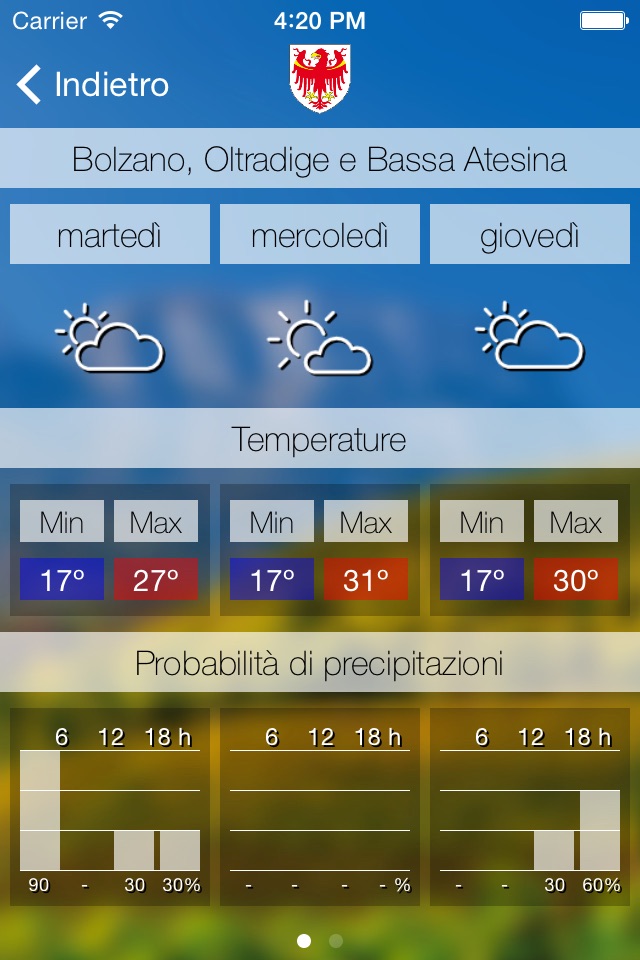 Meteo Alto Adige / Südtirol screenshot 2
