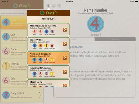 iVedic Numerology reading screenshot 2
