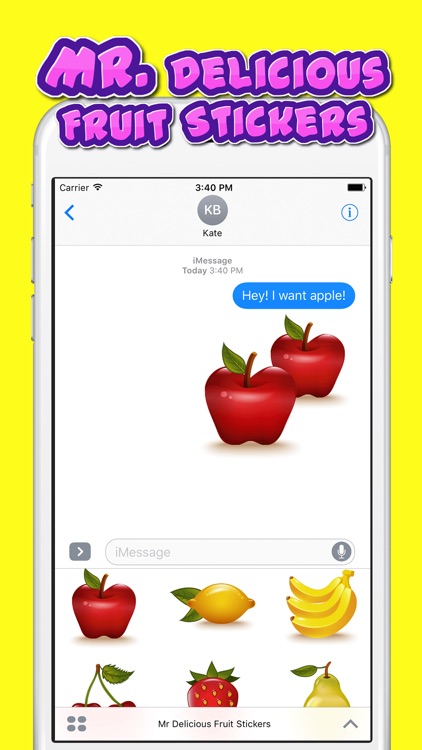 Mr. Delicious Fruit Stickers : Healthy Fruit!