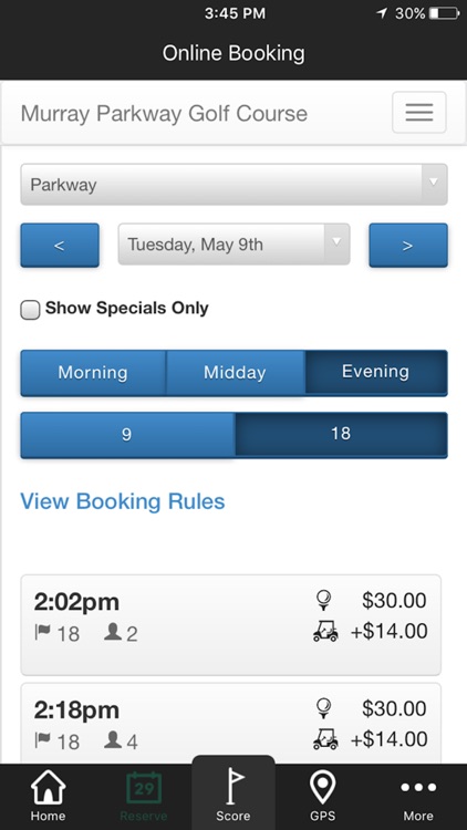 Murray Parkway Golf Course - GPS and Scorecard