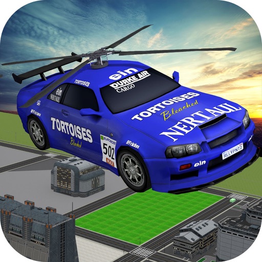 Helicopter Flying Muscle Car iOS App