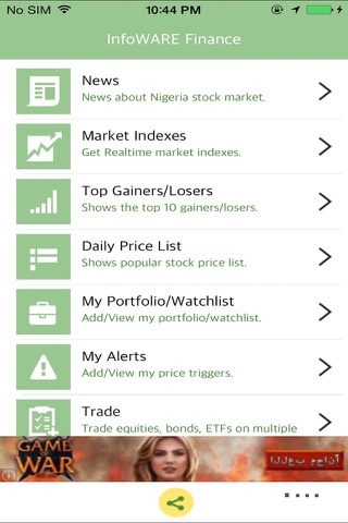 InfoWARE Finance screenshot 2