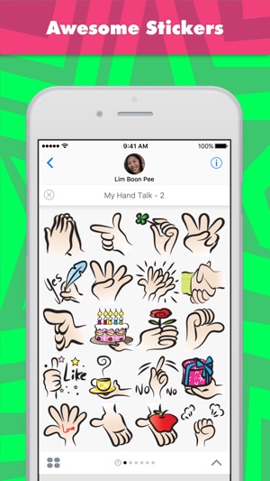 My Hand Talk - 2贴纸，设计：wenpei