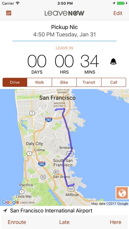 Leave Now — Departure Notifications, Right On Time