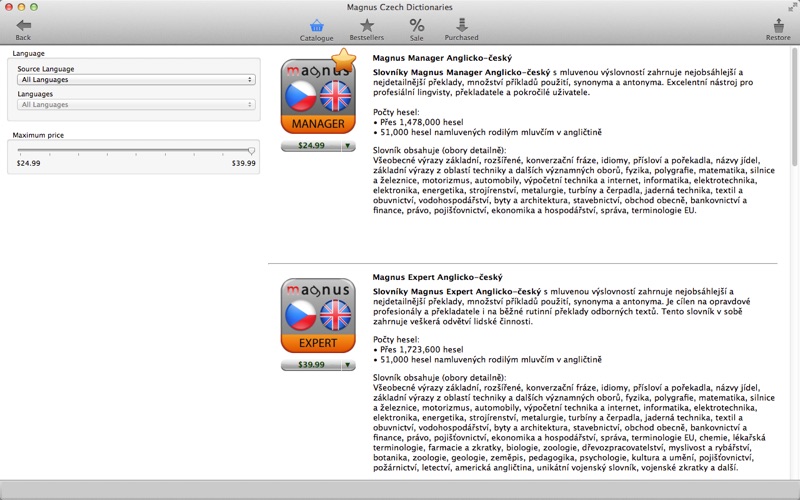 Magnus Czech Dictionaries screenshot 1
