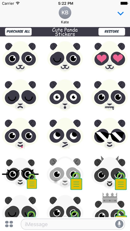 Cute Panda Emoji Stickers