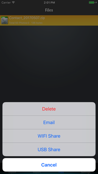 How to cancel & delete Contacts to vCard Lite from iphone & ipad 3