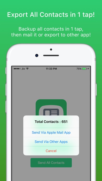 Contacts Via SMS: Send Contacts by SMS Screenshot 5
