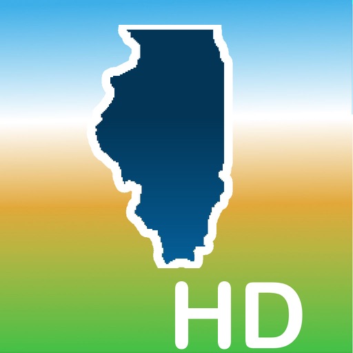 Aqua Map Illinois IL Lakes HD- GPS Nautical Charts