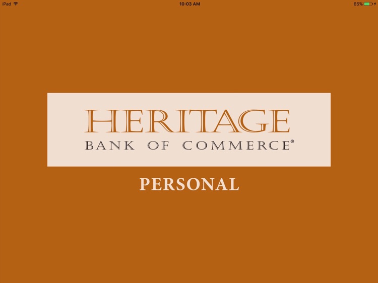 Heritage Bank of Commerce Personal Mobile for iPad