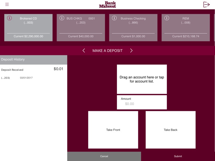Bank Midwest for iPad screenshot-3