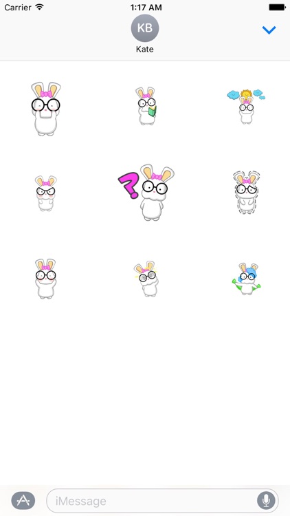 Animated Adorable Rabbit Stickers