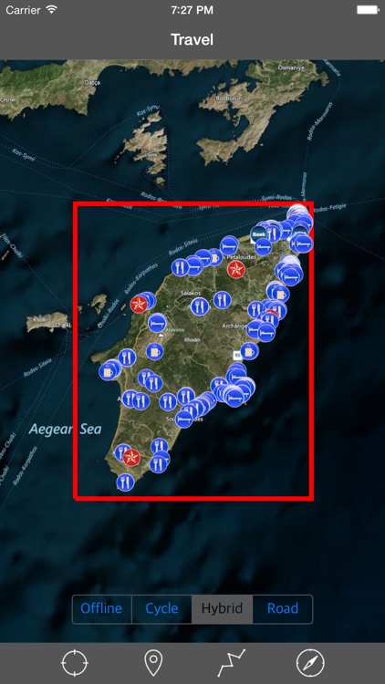 RHODES (GREECE) ISLAND – Travel Map Navigator