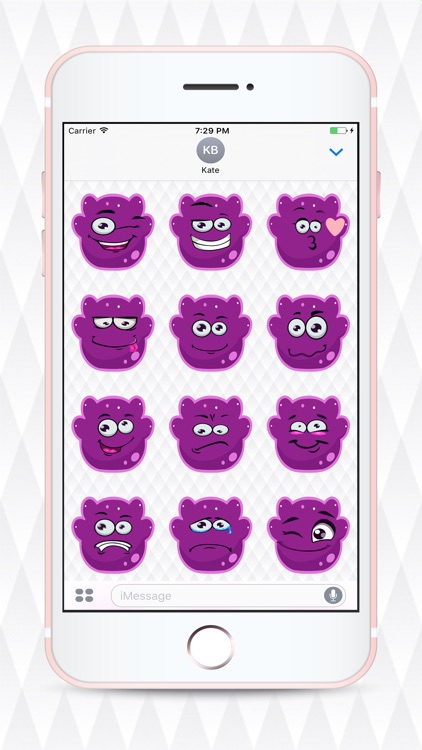 Purple Monster Cute Emoji Stickers for Messaging