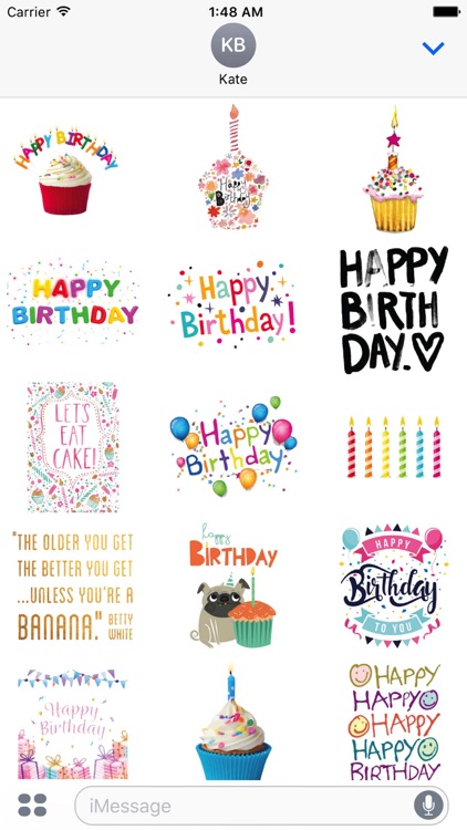 Happy Birthday Wishes Sticker Pack