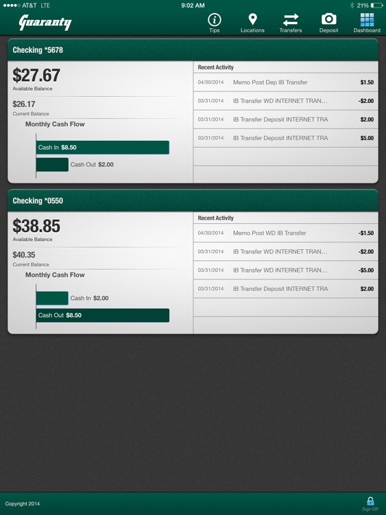 Guaranty Bank & Trust iPad Version screenshot-3