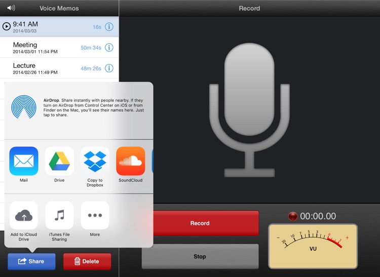 Voice Memos for iPad