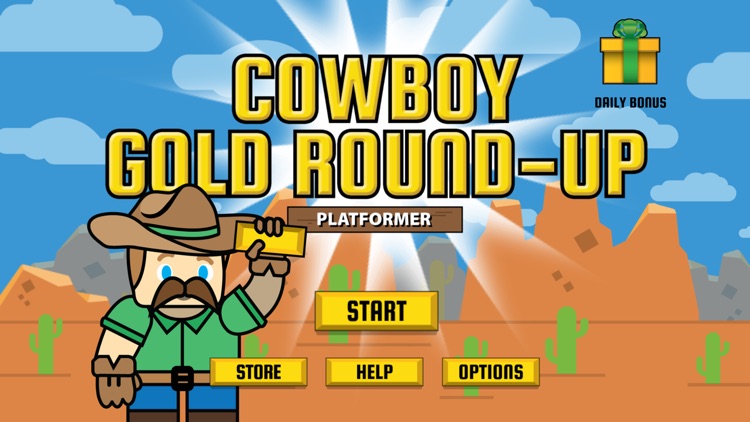 Cowboy Gold Round-Up Platformer Game