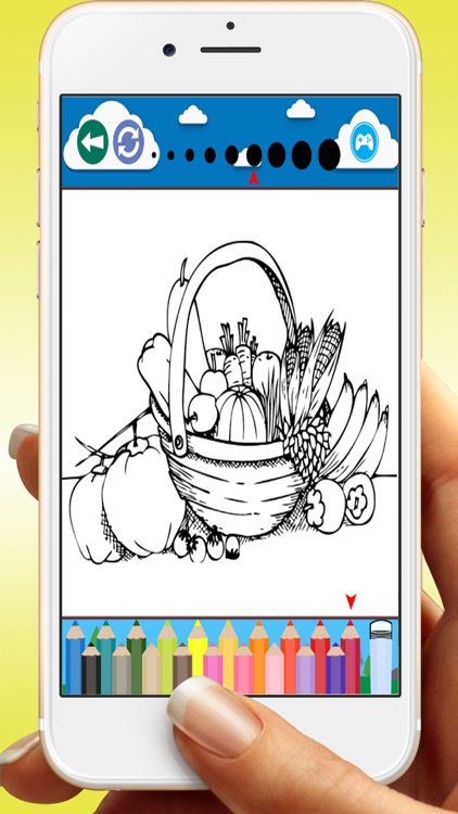 Vegetables Coloring Book Game For Kids screenshot-4