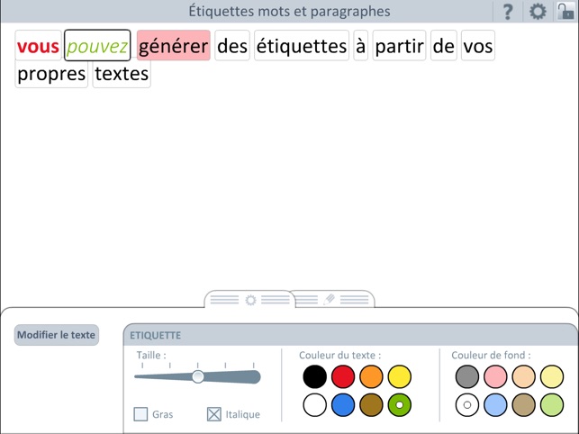 Outils pour l'école :  Étiquettes mots