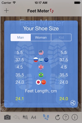 Feet Meter  measure shoe size screenshot 3