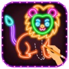 Learn How to Draw Cute Glow Animals Step by Step