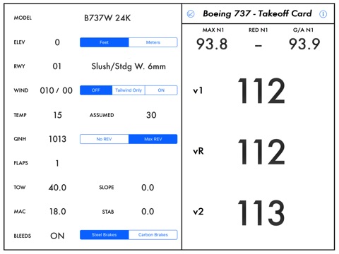 Takeoff Analysis screenshot 2