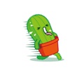 Funny Cactus Emoji Sticker