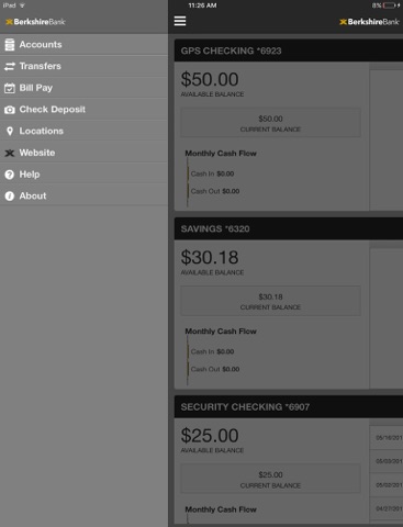 Berkshire Bank Mobile for iPad screenshot 3
