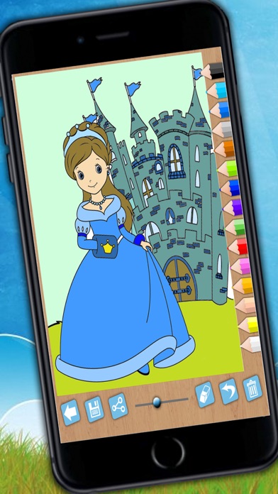 How to cancel & delete Paint and color princesses - Educational game from iphone & ipad 3