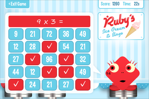 Squeebles Maths Bingo screenshot 3
