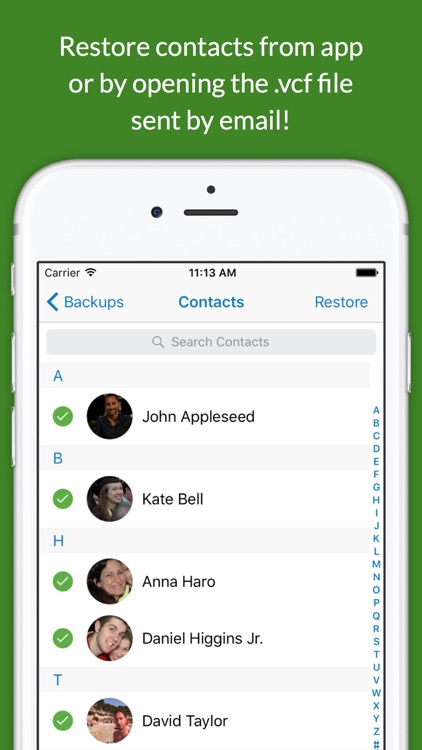 Backup Contacts Fast +