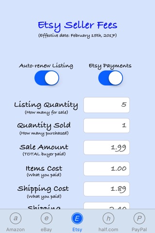 Feebie - Seller Fees Calculator screenshot 3