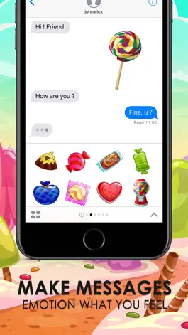 Game screenshot Keyboard & Emoji Candy Stickers for iMessage apk
