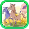 Horse Animal Cartoon Coloring Book Games