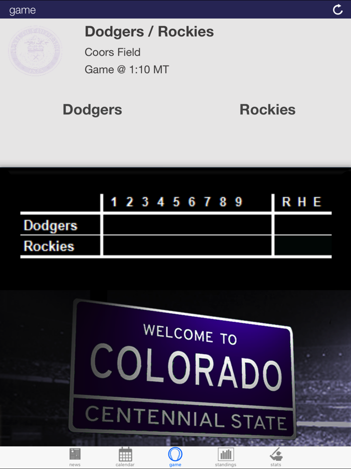 Colorado Baseball Rockies Edition