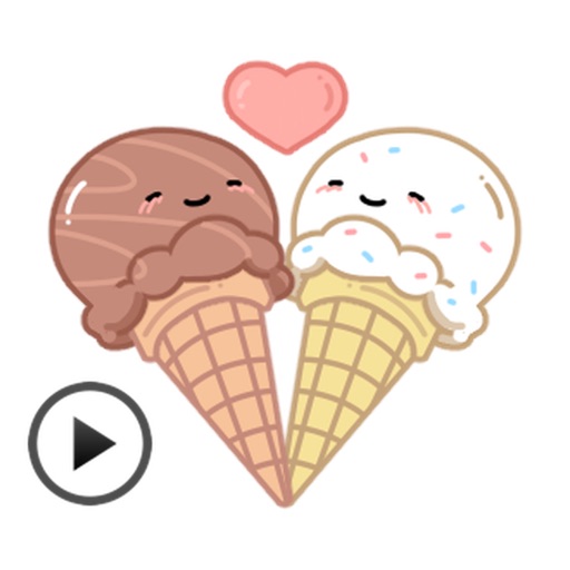 Animated Cool Ice Cream Emoji Stickers