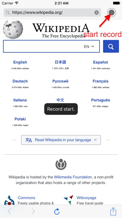 WebRecorder-record web pages